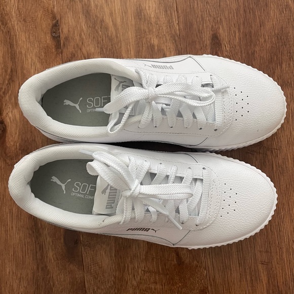 Puma Shoes Womens All White Puma Soft Foam Comfort Shoes